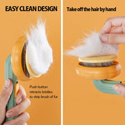 Pet Pumpkin Brush, (Self Cleaning Slicker Brush For Dogs, Cats, Puppy, Rabbit)