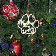 Personalized Dog Paw Christmas Ornaments