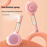 2 In 1 Cleaning Pet Brush Comb With Spray