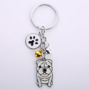 Creative Metal Pet Dog Key Chain Pendant