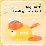 Treat Dispenser Cartoon ( Duck Design | Anti-slip |  Automatic Feeder Toys )