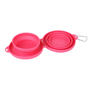 Rubber Foldable Double Bowl Pet Feeder