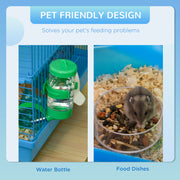 PawHut Hamster Cage, 5 Tier Carrier Habitat With Exercise Wheels, Tunnel Tube, Water Bottle, Dishes, House Ladder, Gerbil Cage For Dwarf Mice, (Blue)