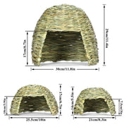 Pet Thatched Hut for Rabbit, Hamster, Hedgehog, Rabbit Nest (Thermal Supplies)( Handmade Straw)