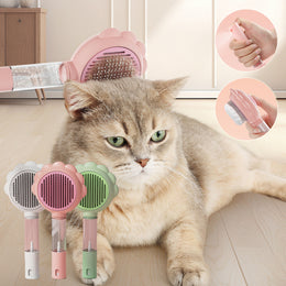 2 In 1 Cleaning Pet Brush Comb With Spray